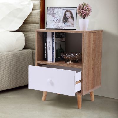 Danish Unfinished Cherry Wood Nightstand