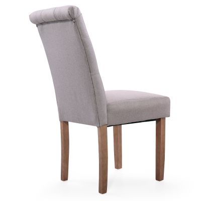 39” Grey Tufted Comfortable Upholstered Dining Room Chair 2pcs