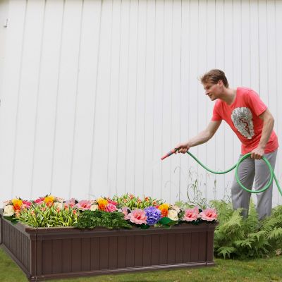 4x4 ft Square Recycle Plastic Raised Garden Bed
