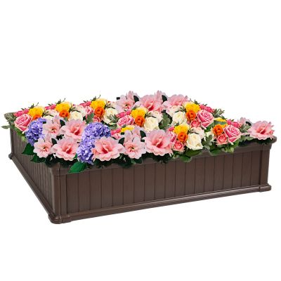 4x4 ft Square Recycle Plastic Raised Garden Bed