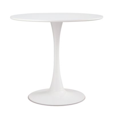 Modern Round White Tulip Pedestal Table