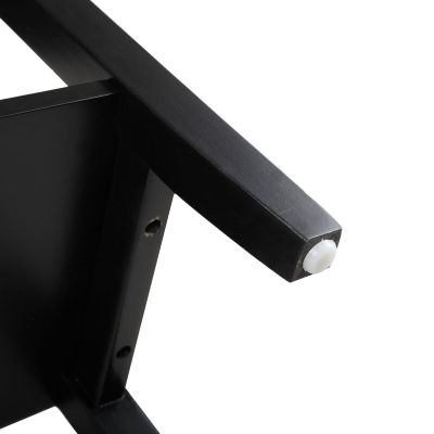 Black Skinny Flip Top End Table with Storage & Shelf