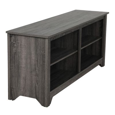 58” Grey Rustic Wood TV Media Stand W/ Cable Port