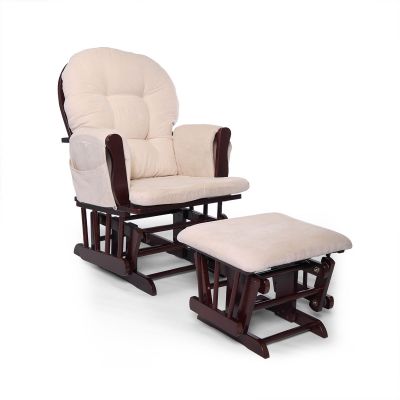 Glider Chair with Ottoman Nursery Cushion Reclining 