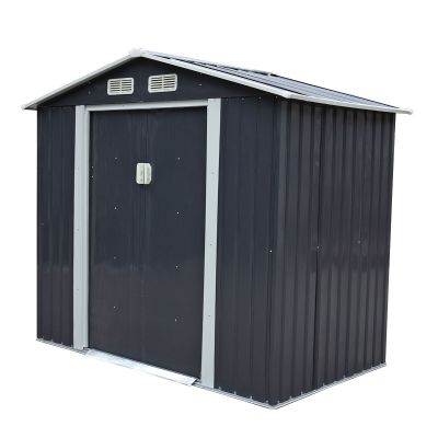 7 x 4 ft Waterproof Metal Shed W/Window, Gable Roof