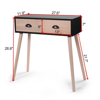 Wooden Vintage Writing Desk with 2 Drawers
