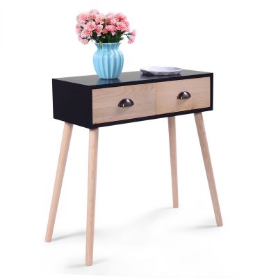 Wooden Vintage Writing Desk with 2 Drawers