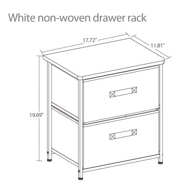 Fabric Night Table Dresser Storage Chest Cabinet