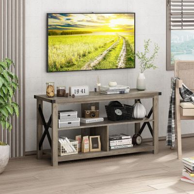47 inch Minimalist Open Media Shelving TV Stand