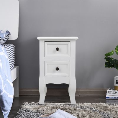Bombay Curved Nightstand in White High Gloss