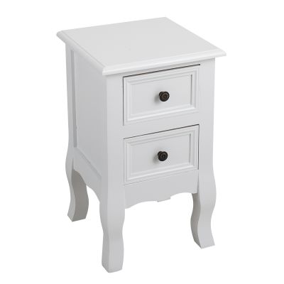 Bombay Curved Nightstand in White High Gloss