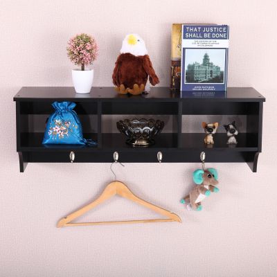 Wall Cabinet Coat Rack with Shelf and Hook