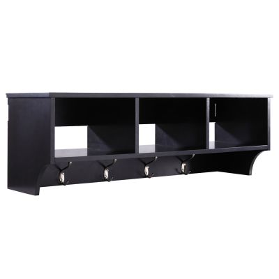 Wall Cabinet Coat Rack with Shelf and Hook