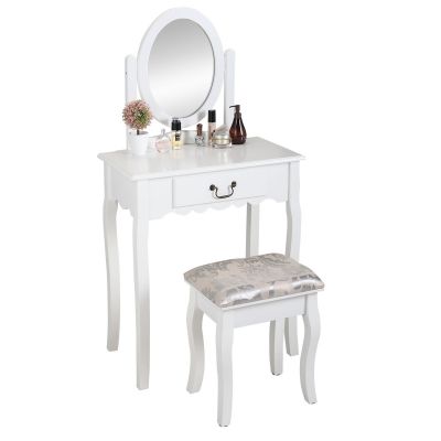 White Dressing Table Make up Table Set