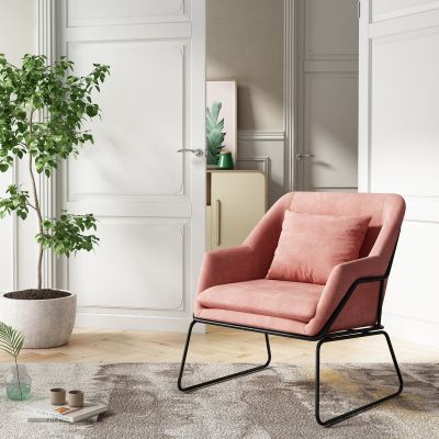 30” Modern Velvet Living Room Lounge Armchair