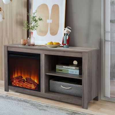 Corner Electric Fireplace TV Stand for TVs up to 47" TV Console with Shelf