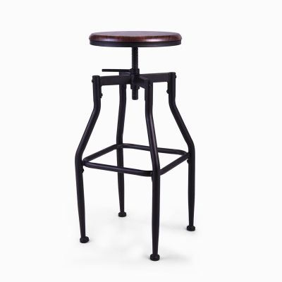 Unfinished Bar Counter Stool W/Wood Seat