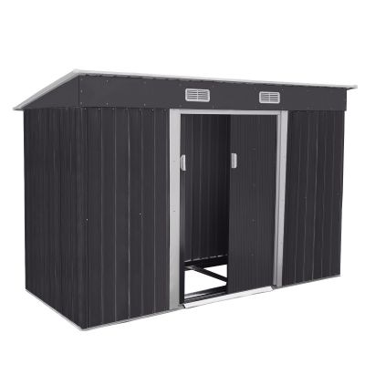 9’×4’ Outdoor Metal Garden Storage Shed Buildings