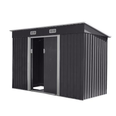 9’×4’ Outdoor Metal Garden Storage Shed Buildings