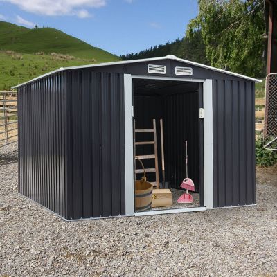 8x6 ft Large Metal Outdoor Storage Shed for Garden Tools