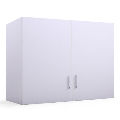 White Wall Mounted Bathroom Unframed Cabinet