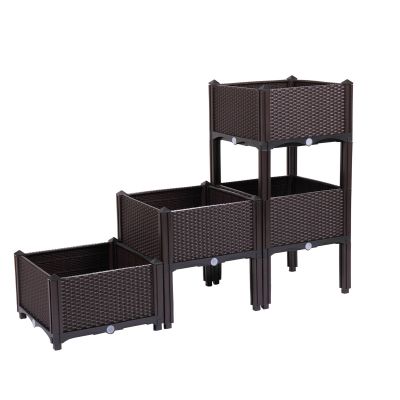 Plastic Raised Garden Bed Planter Kit