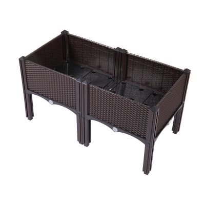 Plastic Raised Bed Herb Garden Flower Planter Kit