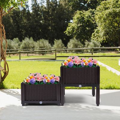 Plastic Raised Bed Herb Garden Flower Planter Kit