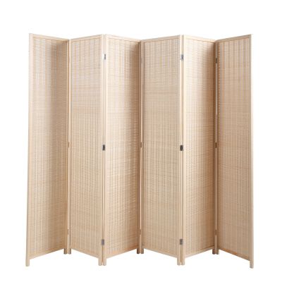 6 - Panel Hand-Knitted Room Divider folding Freestanding Privacy Screen for Home Office 