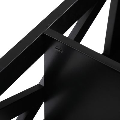 Black 3 Tier End Side Table for Living Room Set of 2