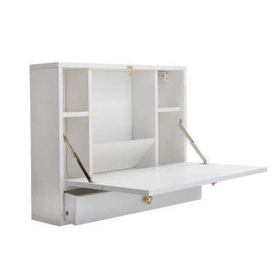 Wall Mounted Cabinet W/Folding Down Table Desk