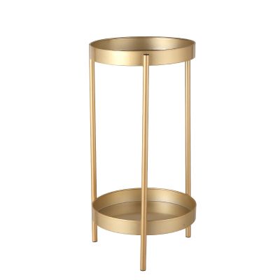 Modern Folding Metal 2-Tier Plant Stand