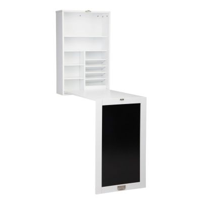3 in 1 Wall-Mounted Space-Saving Desk, White