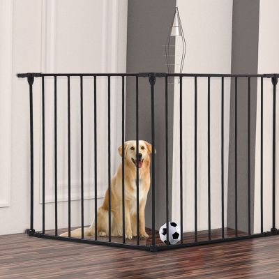 2 Panel Fireplace Fence Extension Guard for Baby, Dog
