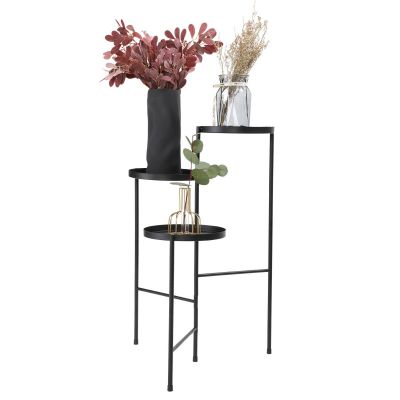 Metal 3 Tier Round Folding Plant & Flower Stand