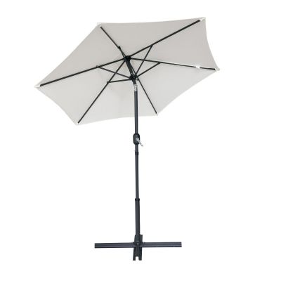 7.7FT Outdoor Patio Table Umbrella with Stand