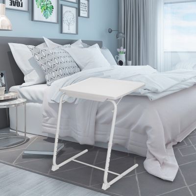 Folding TV Tray Table Laptop Stand Cup Holder W/ 3 Angles