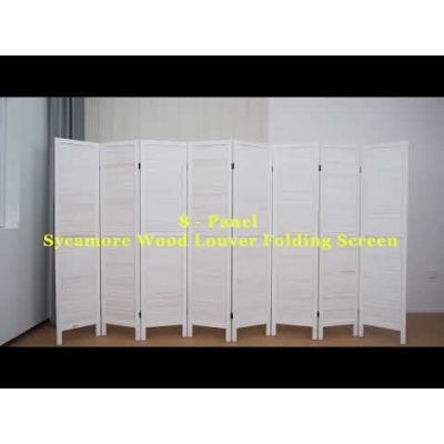  5.6 Ft Wood Louvered Room Divider Folding Screen Room Divider for home/office