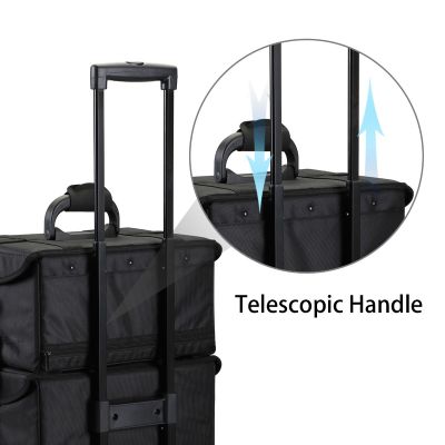 2 in 1 Nylon Makeup Suitcase and Toiletry Bag