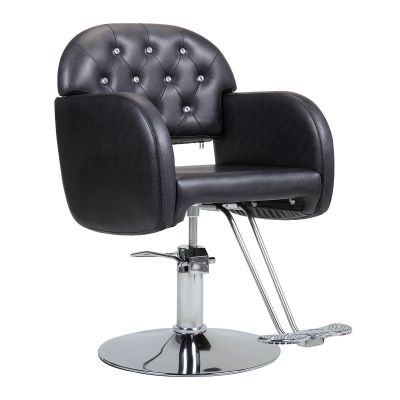 Hydraulic Tufted Salon Styling Chair W/Crystal-deco