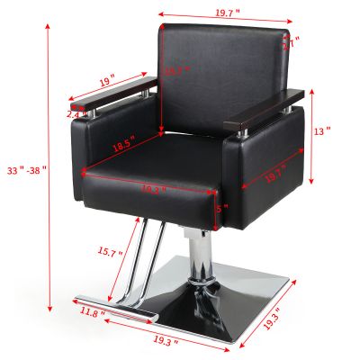 Swivel Hydraulic Beauty Salon Chair W/Wood Arm