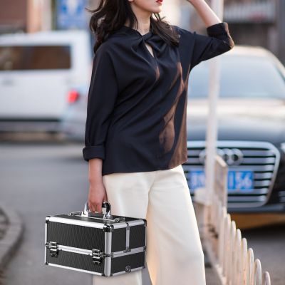 4-in-1 Travel Rolling Makeup Train Cases Trolley