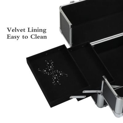 4-in-1 Travel Rolling Makeup Train Cases Trolley