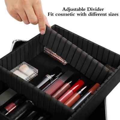 4-in-1 Travel Rolling Makeup Train Cases Trolley