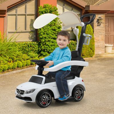 Mercedes 3-in-1 Toddler Ride on Push Car with Music