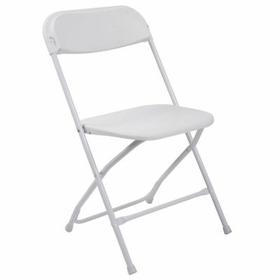 Multi-packs White/Black Plastic Folding Chairs