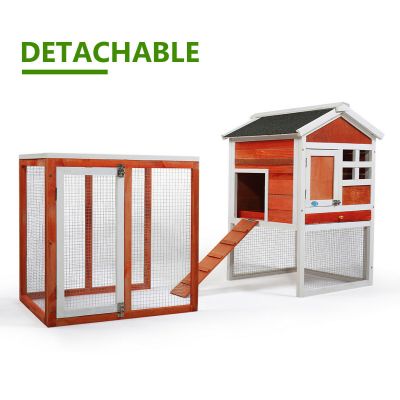 Walk-in Backyard Chicken Coop Run W/Nesting Box