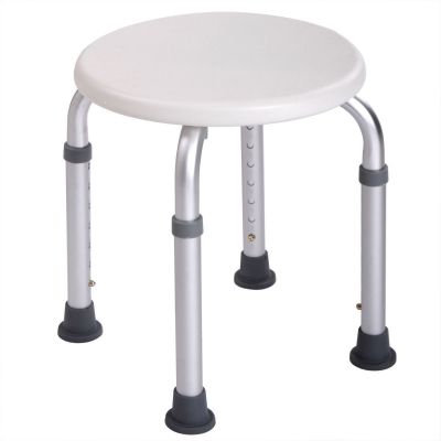 Adjustable Swivel Round Shower Bathtub Stool