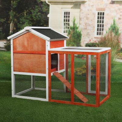 Walk-in Backyard Chicken Coop Run W/Nesting Box