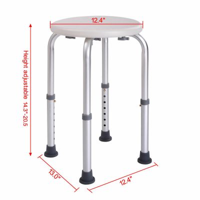 Adjustable Swivel Round Shower Bathtub Stool